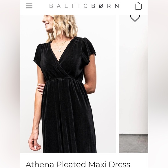 NWT Baltic Born Athena Pleated Maxi Dress - Black, Size: XL - Picture 5 of 10